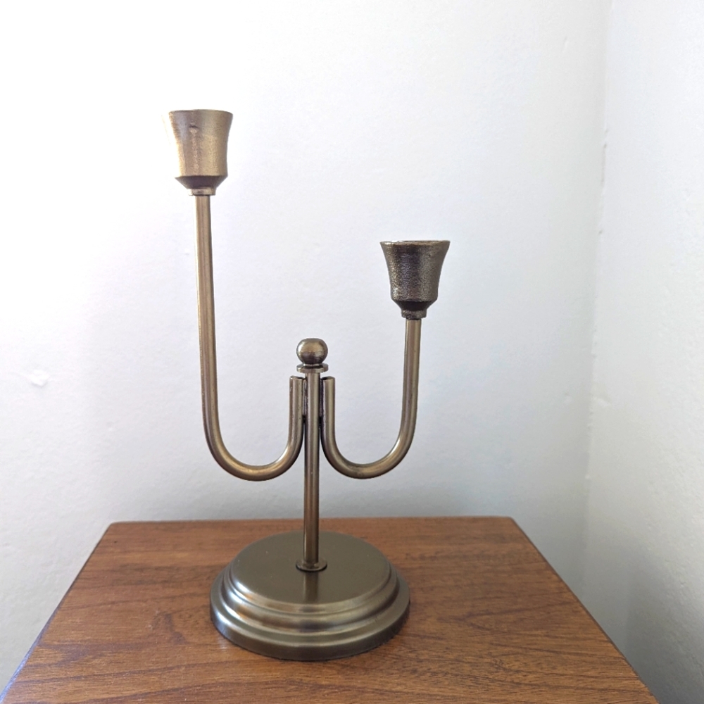 Hearth and Hand with Magnolia brass candelabra